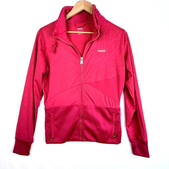 Reebok Pink Zip Up Athletic Jacket LG - Picture 1 of 7